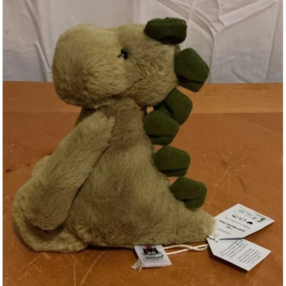 Jellycat Small Bashful Dino Green Plush Stuffed Animal BASS6DNO, NWT